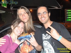 Fernando e os amigos no show do Edguy e Slash