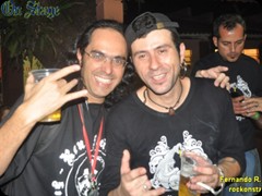 Fernando R. R. Júnior do Rock On Stage e Roy Carlini das Velhas Virgens 